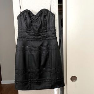 Guess leather strapless dress